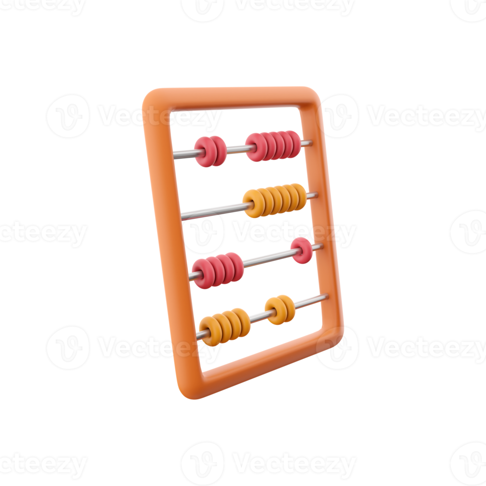 3d rendering abacus kids toy math classroom icon 3d rendering 3d rendering icon abacus kids toy icon png
