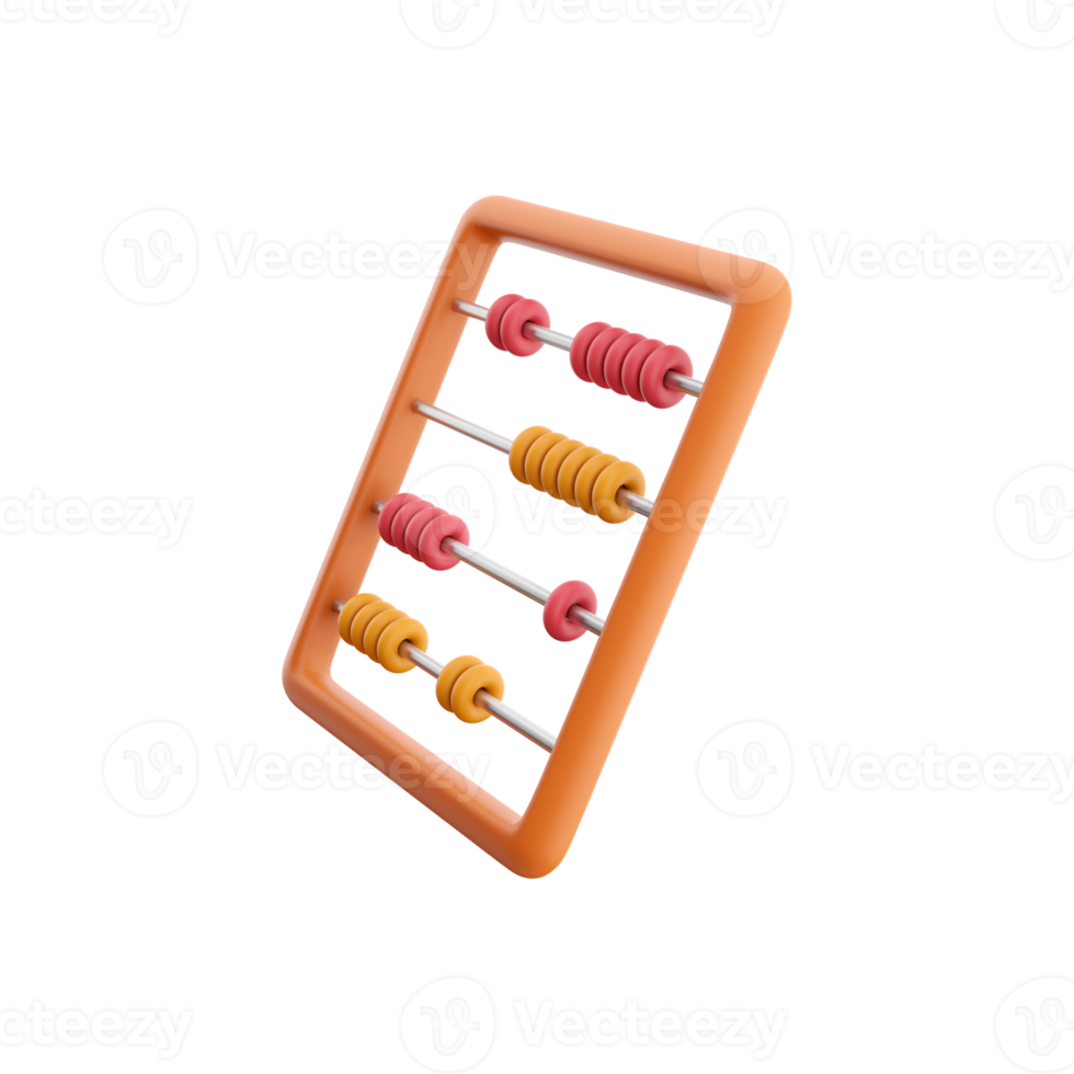 3d rendering abacus kids toy math classroom icon 3d rendering 3d rendering icon abacus kids toy icon png