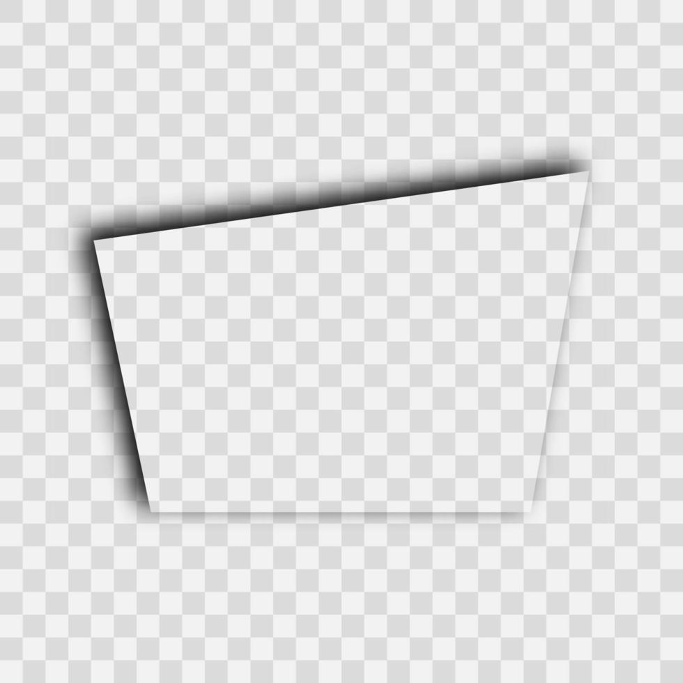Dark realistic shadow. Trapezoid shadow isolated vector