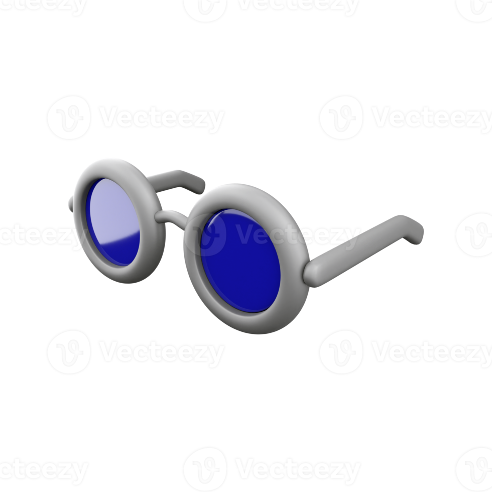 Black nerd eyeglasses design element, glasses isolated on white background, 3d rendering glasses icon. png