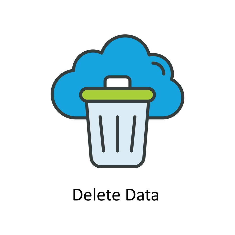 Eliminar datos vector llenar contorno iconos sencillo valores ilustración valores