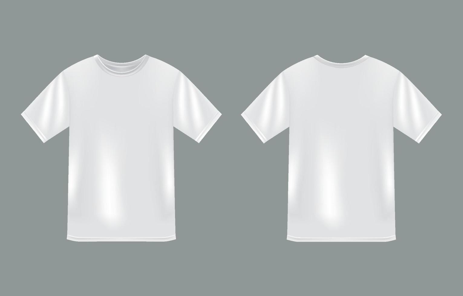 White Realistic T-shirt Template vector