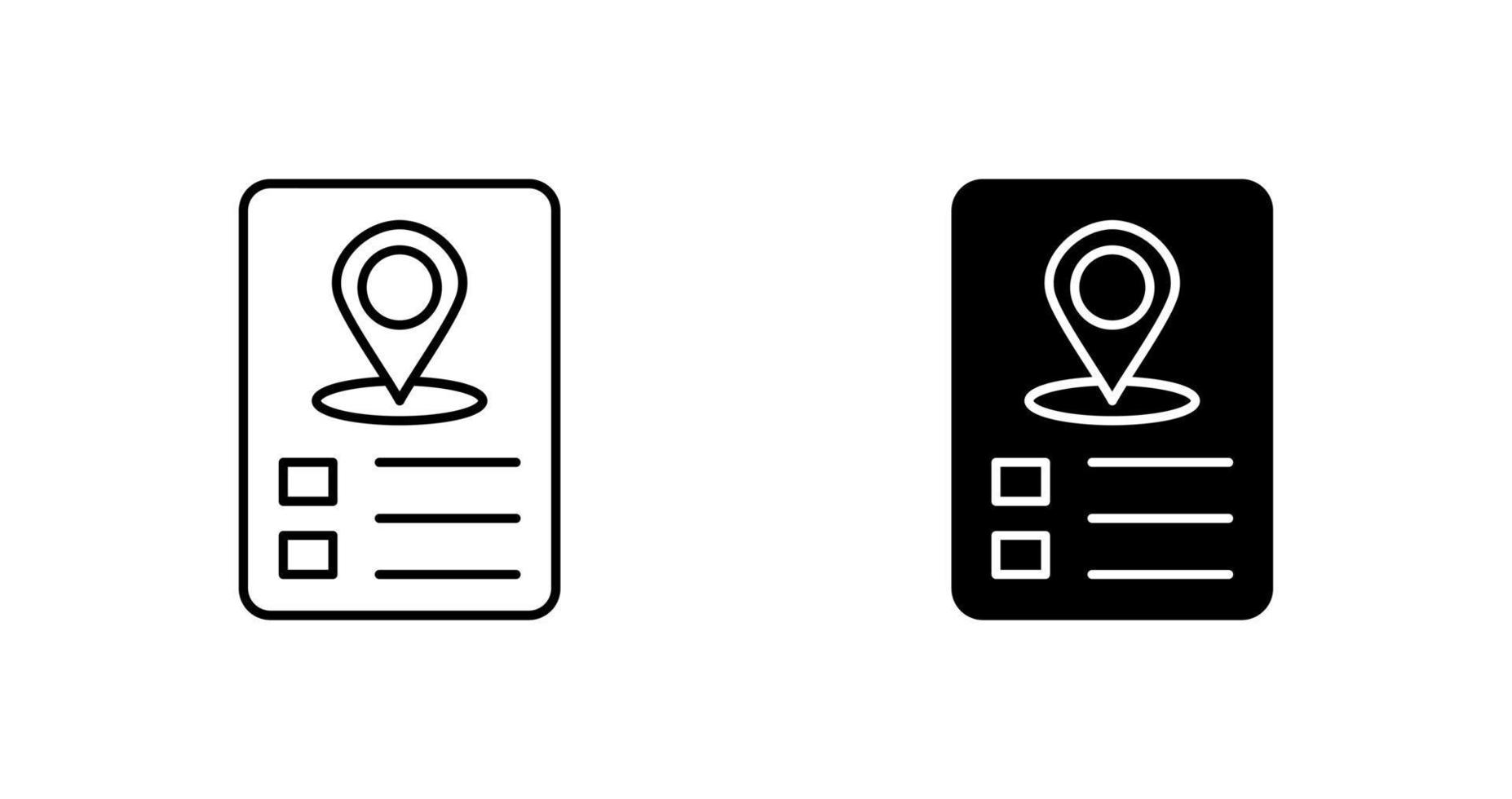 Itinerary Vector Icon