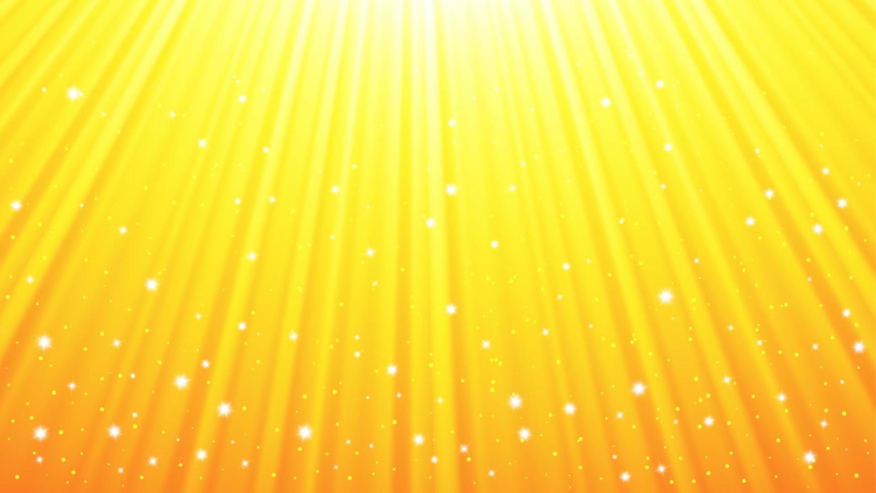 Sunlight rays background with light effects. Yellow backdrop with light of radiance. Vector illustration