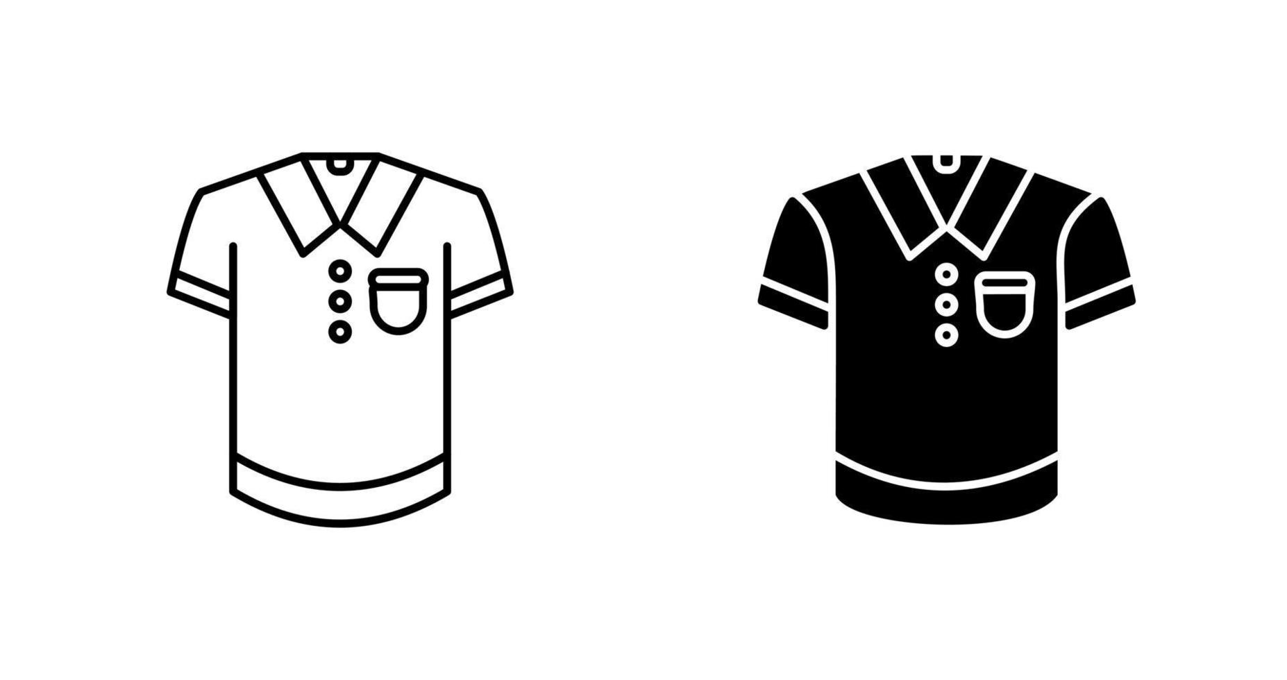 icono de vector de camisa de polo