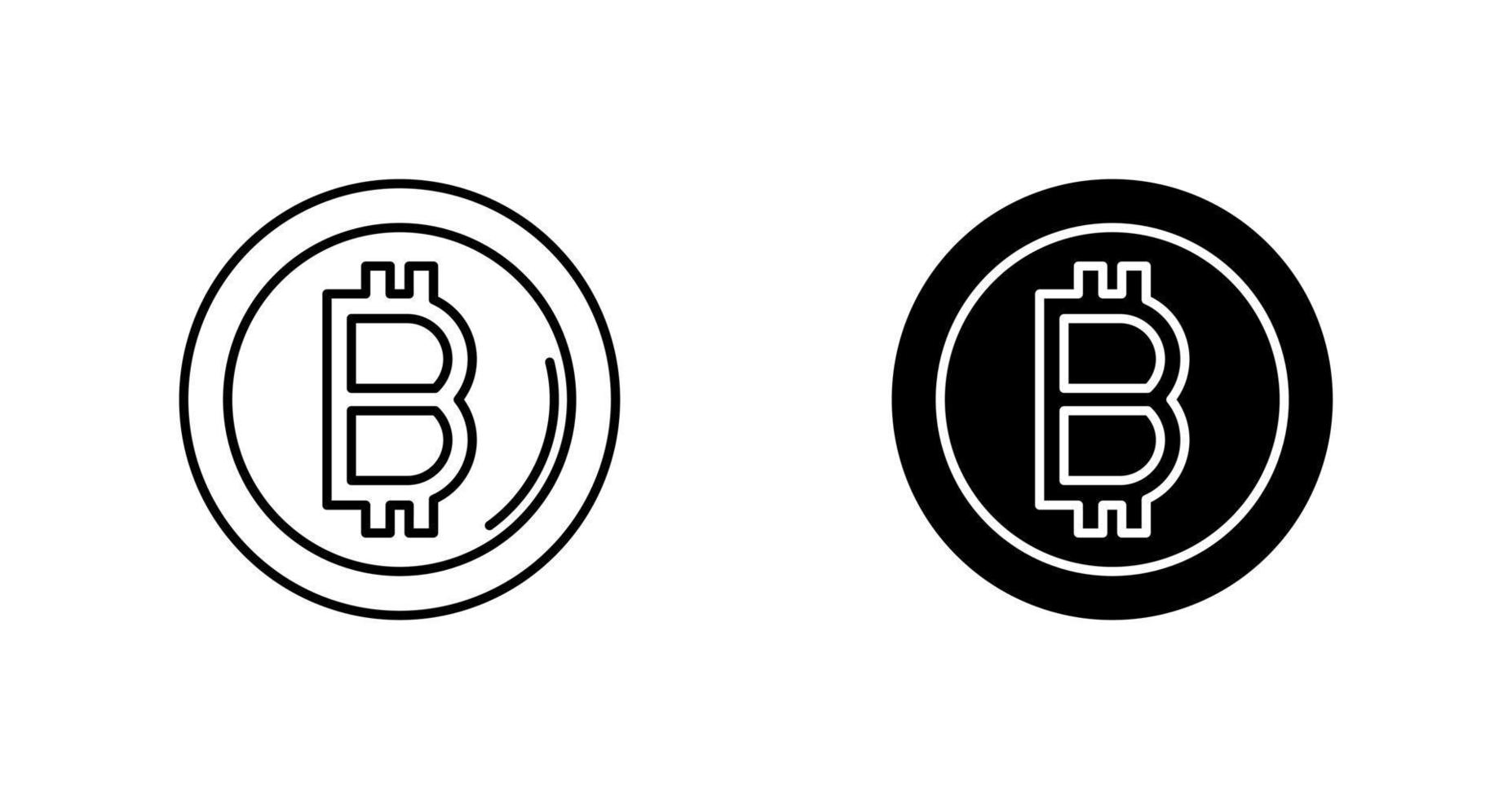 icono de vector de bitcoin