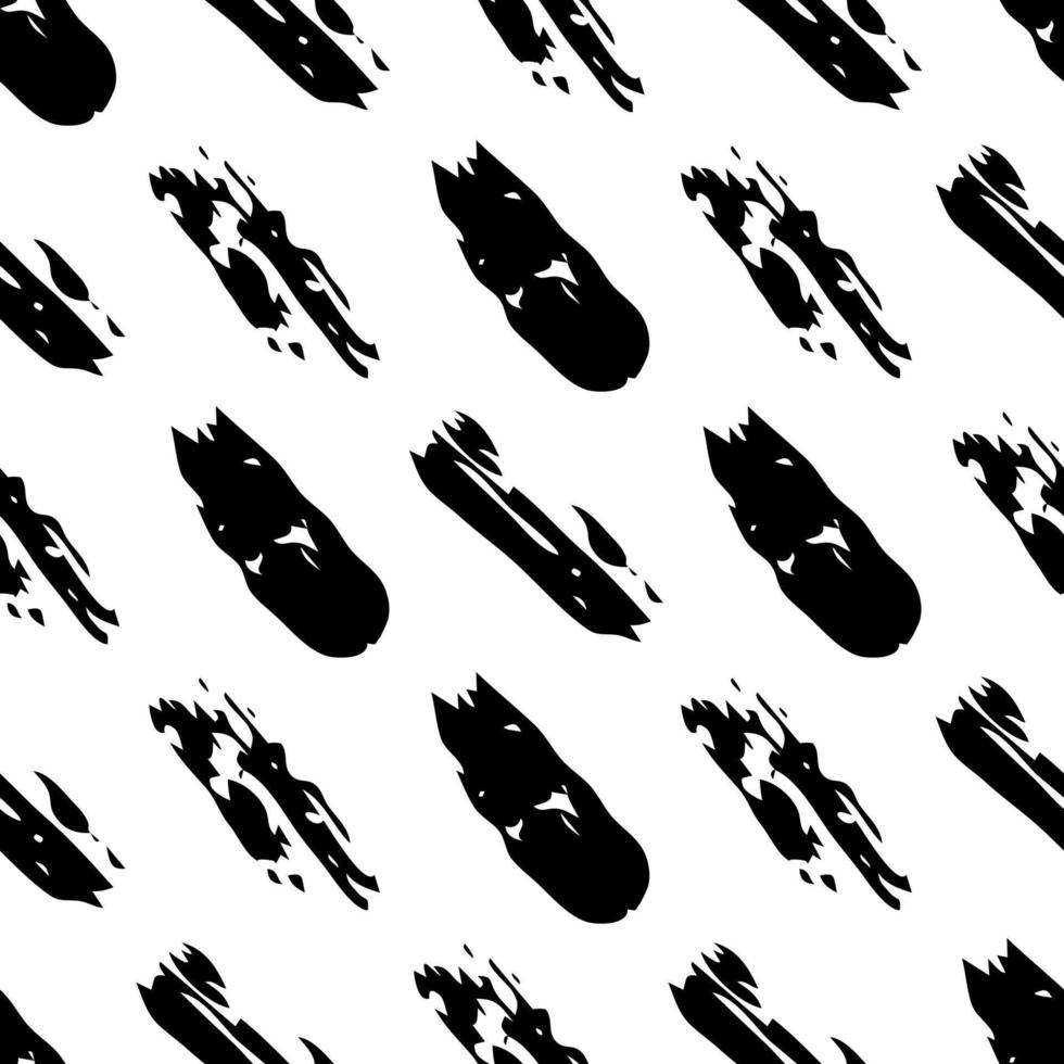 patrón sin costuras con frotis de garabatos dibujados a mano oscura sobre fondo blanco. textura grunge abstracta. ilustración vectorial vector