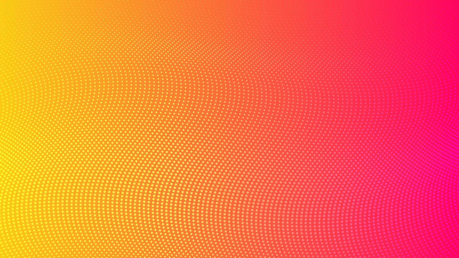 Halftone gradient background with dots. Abstract orange dotted pop art pattern in comic style. Vector illustration