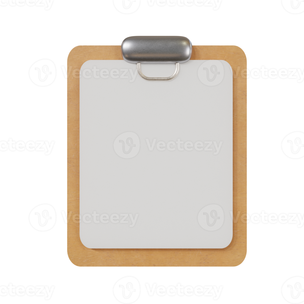 Clipboard with blank paper png