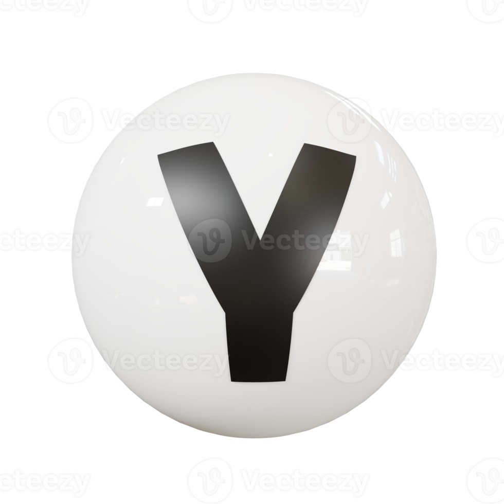 Ball letter Y png