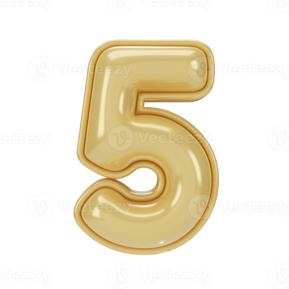 Balloon number 5 png