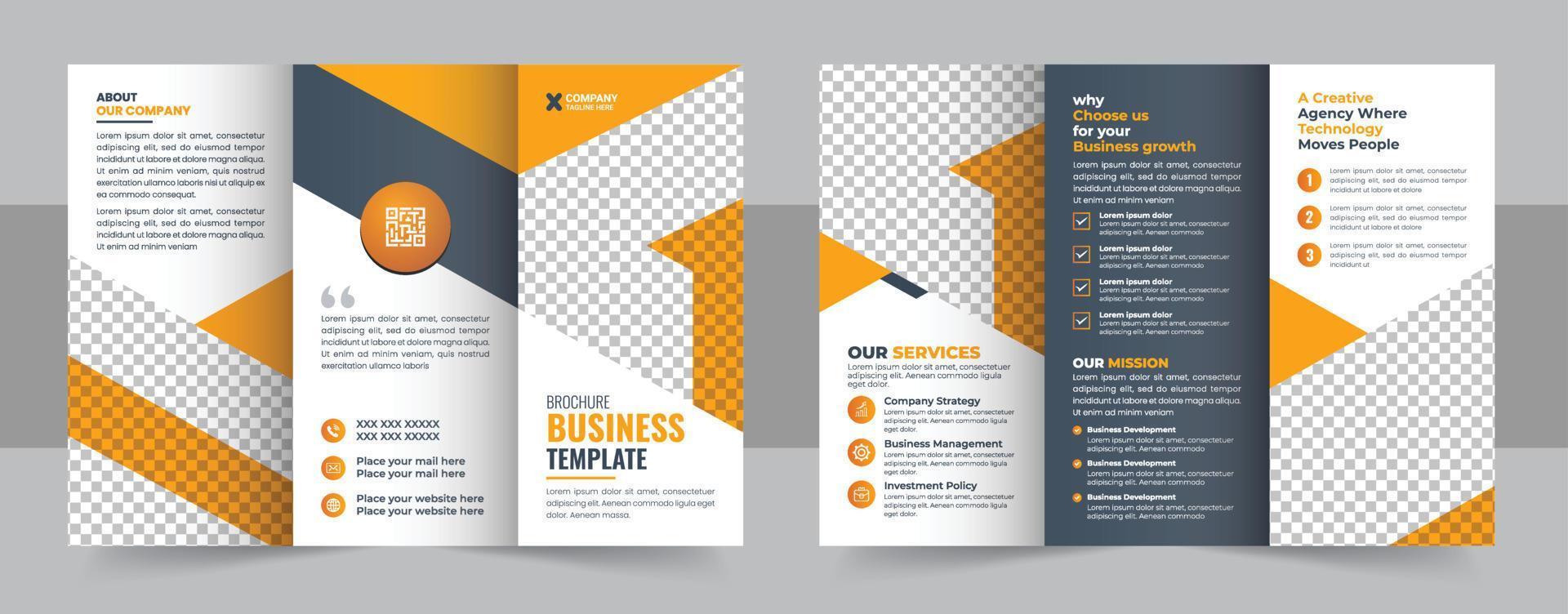Business trifold leaflet brochure template design,Professional business three fold flyer template, Abstract trifold brochure template,Creative business square trifold brochure template design vector