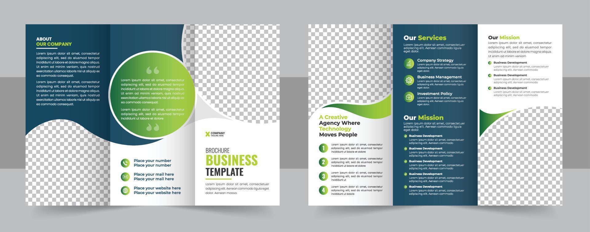 corporativo tríptico folleto modelo diseño, corporativo negocio folleto tríptico modelo diseño vector