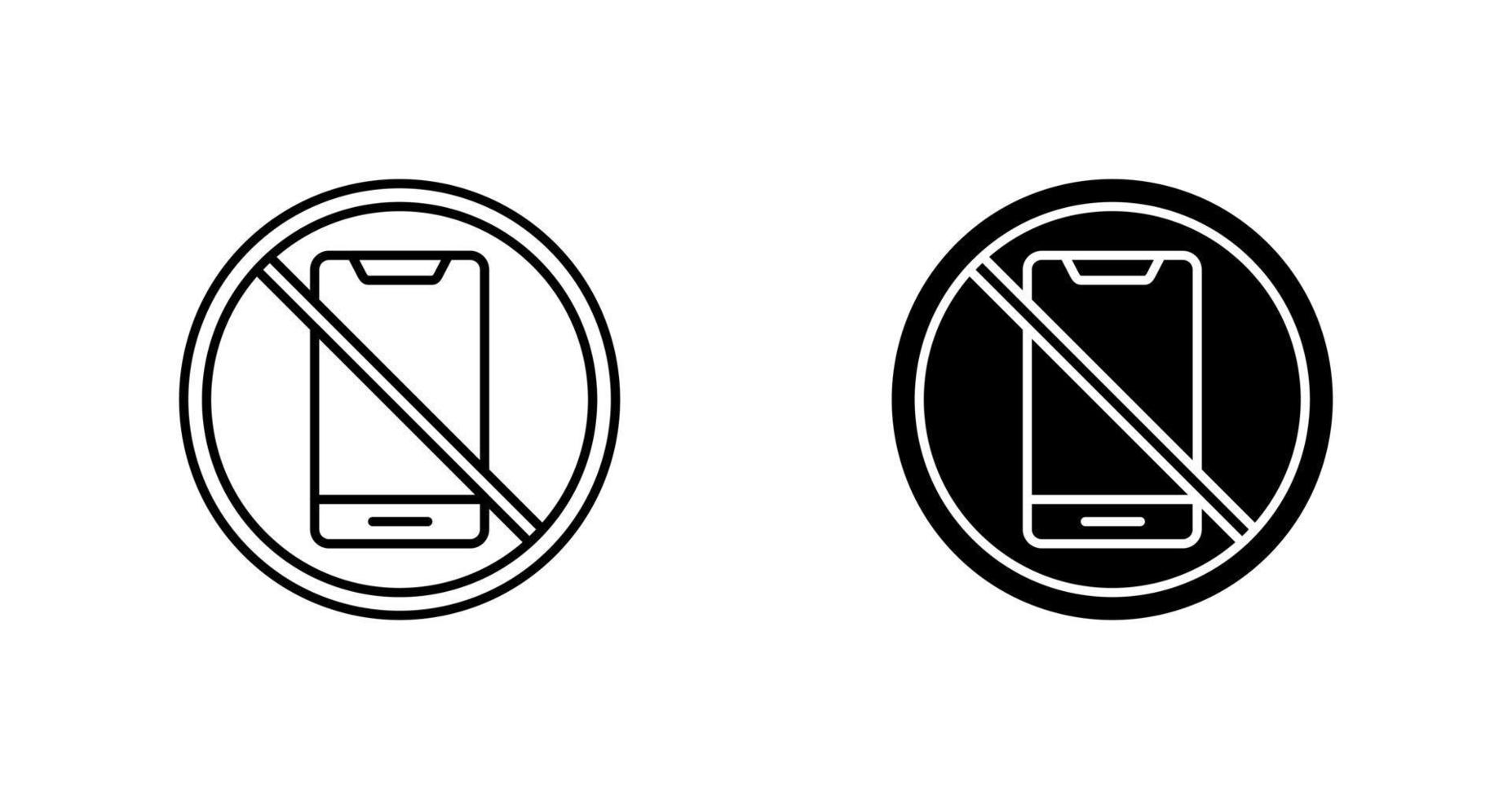 No Cell Phone Vector Icon