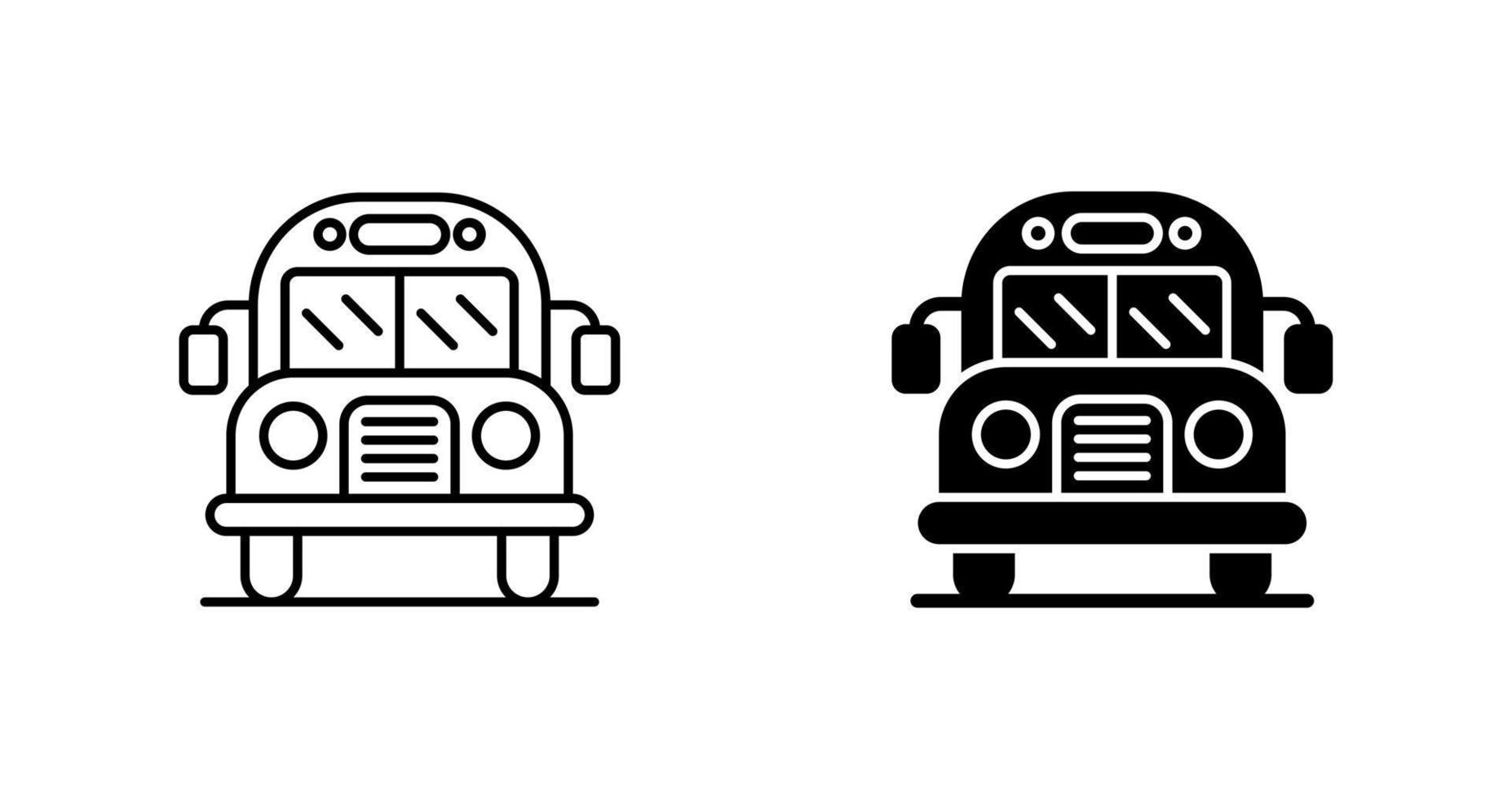 icono de vector de autobús escolar