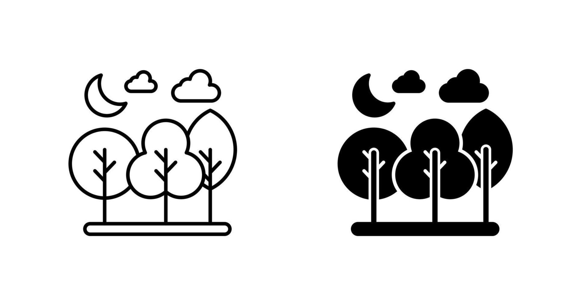 icono de vector de bosque