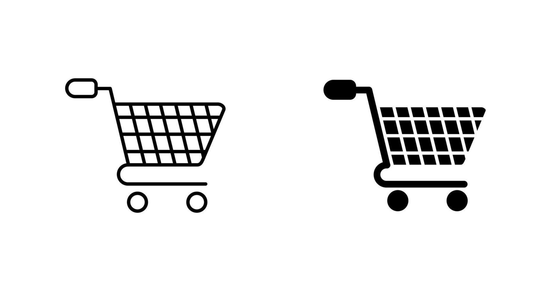 icono de vector de carrito de compras