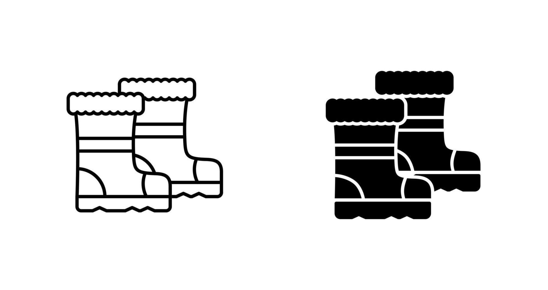 icono de vector de botas de lluvia