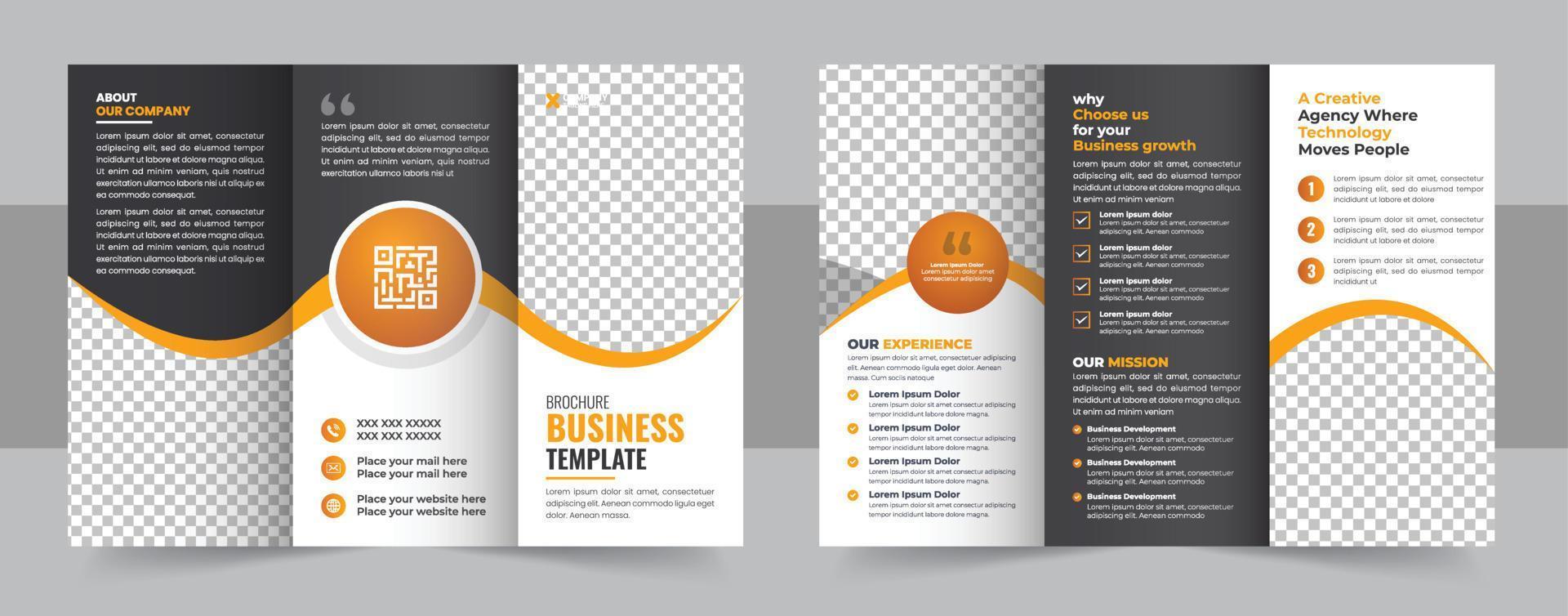 Business trifold leaflet brochure template design,Professional business three fold flyer template, Abstract trifold brochure template,Creative business square trifold brochure template vector