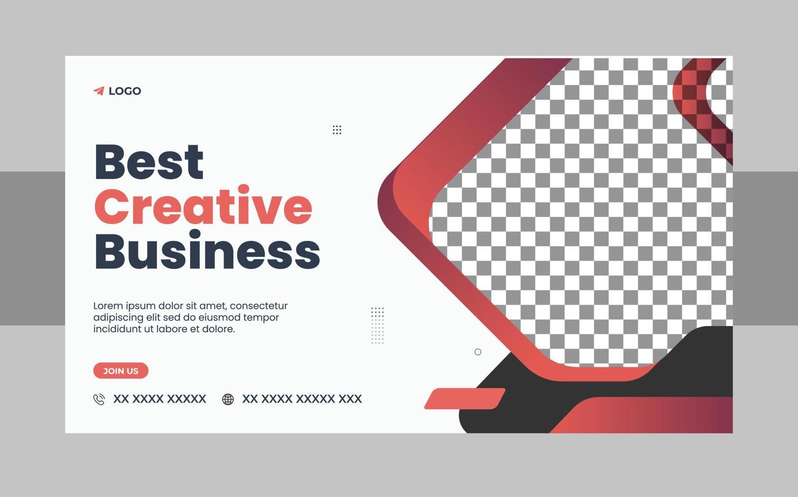 Business webinar conference concept web banner or social media post horizontal banner design. Business webinar invitation design and live conference web banner design vector