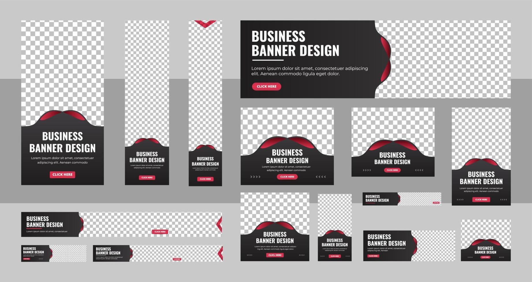 Modern banner design web template Set, Horizontal header web banner. Orange cover header background for website design, Social Media Cover ads banner, flyer, invitation card vector