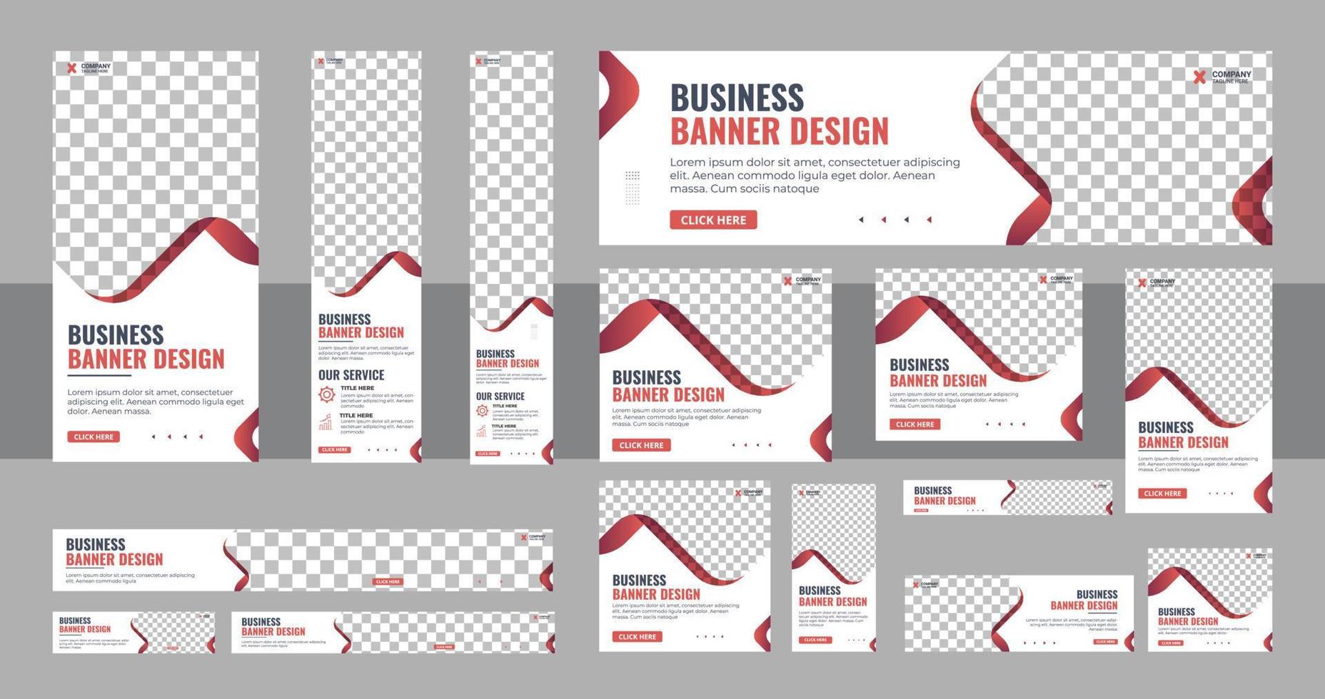 Modern banner design web template Set, Horizontal header web banner. Orange cover header background for website design, Social Media Cover ads banner, flyer, invitation card vector