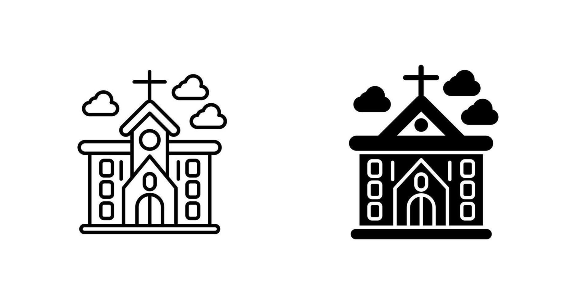 icono de vector de iglesia