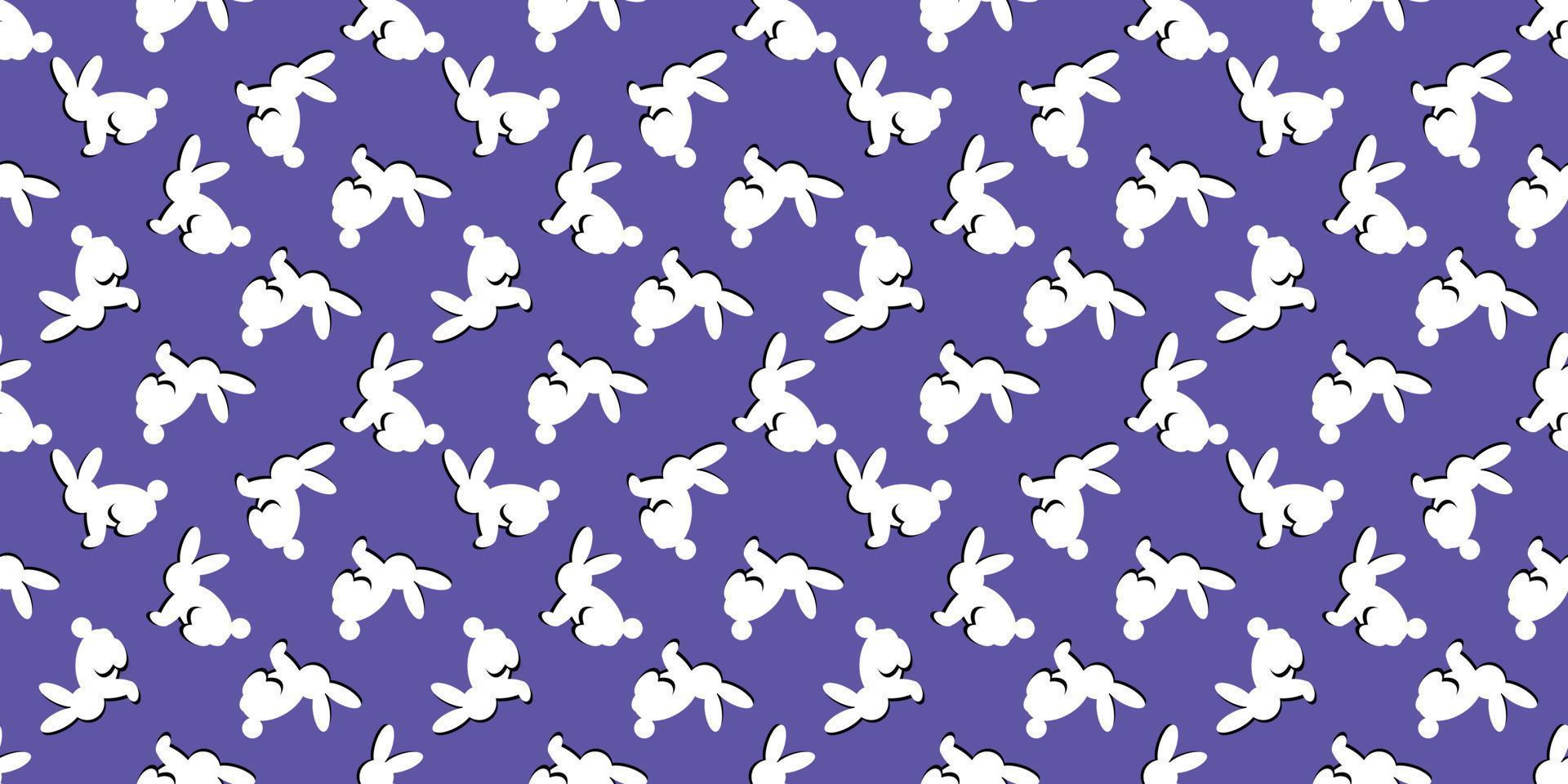 seamless holiday Easter pattern with bunnies vector