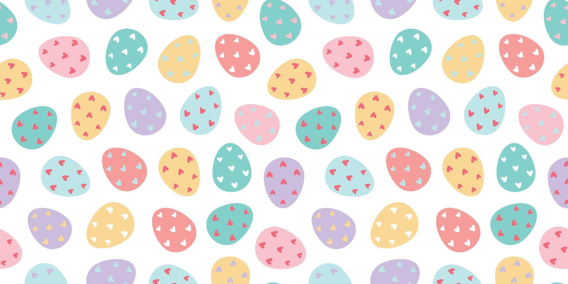 Easter spring seamless pattern with willow twigs and Easter eggs vector