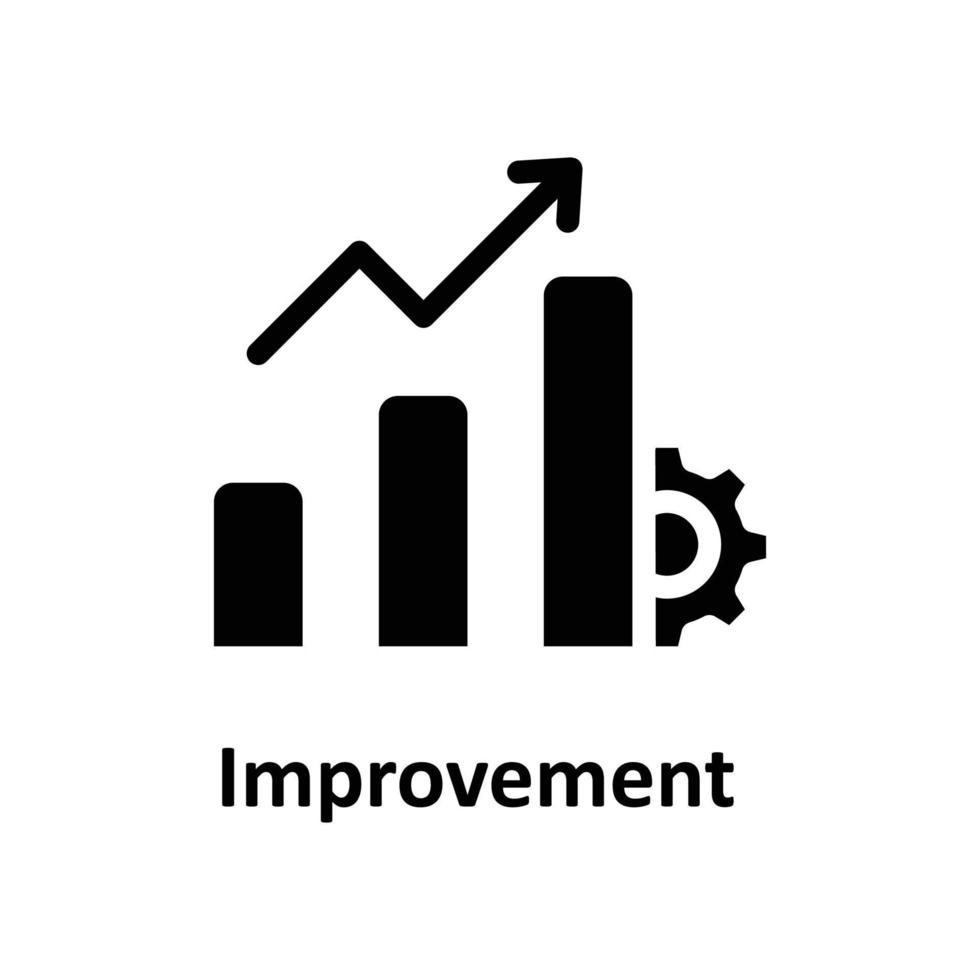 Improvement Vector Solid Icons. Simple stock illustration stock