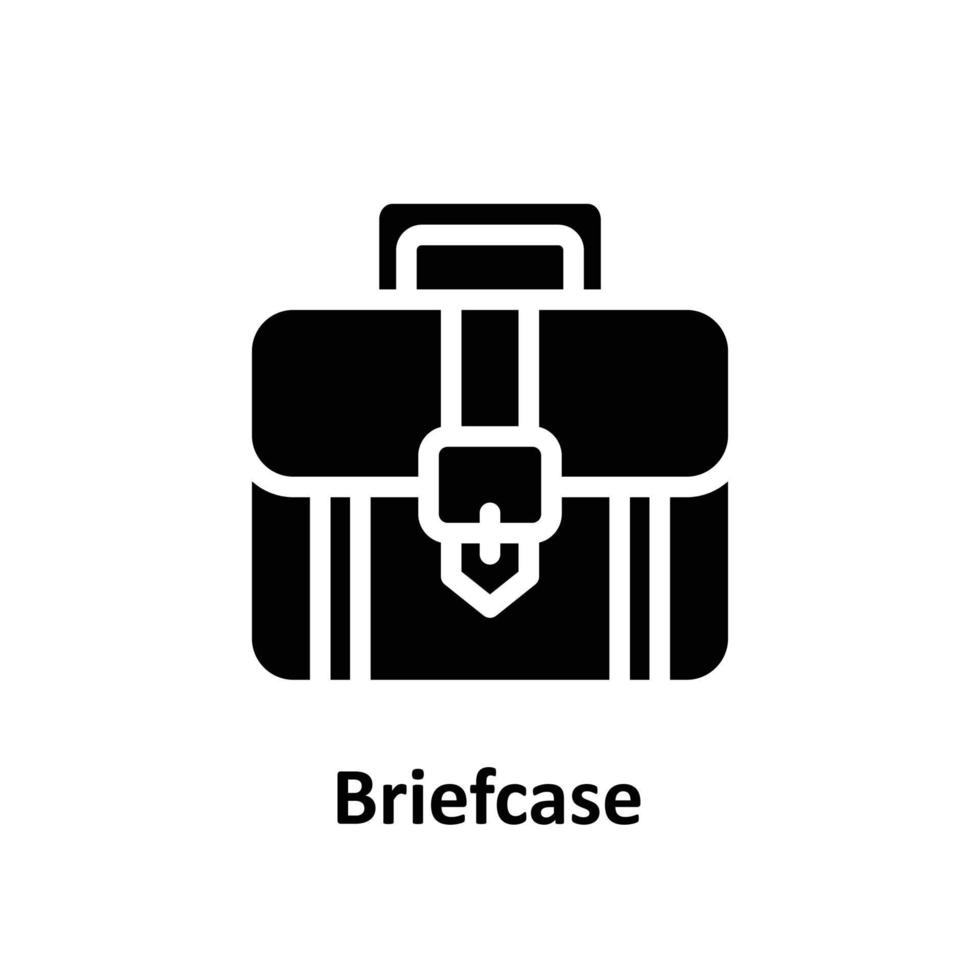 Briefcase Vector Solid Icons. Simple stock illustration stock