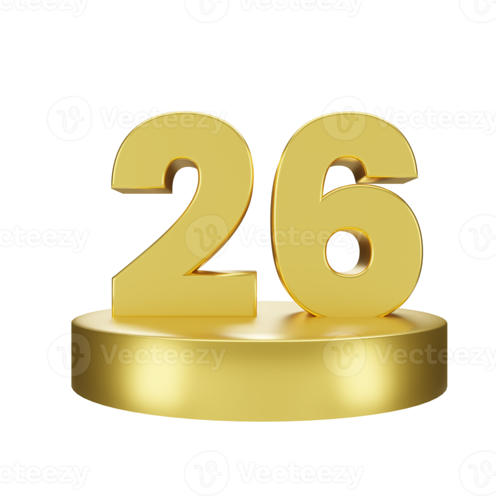 number 26 on the golden podium png