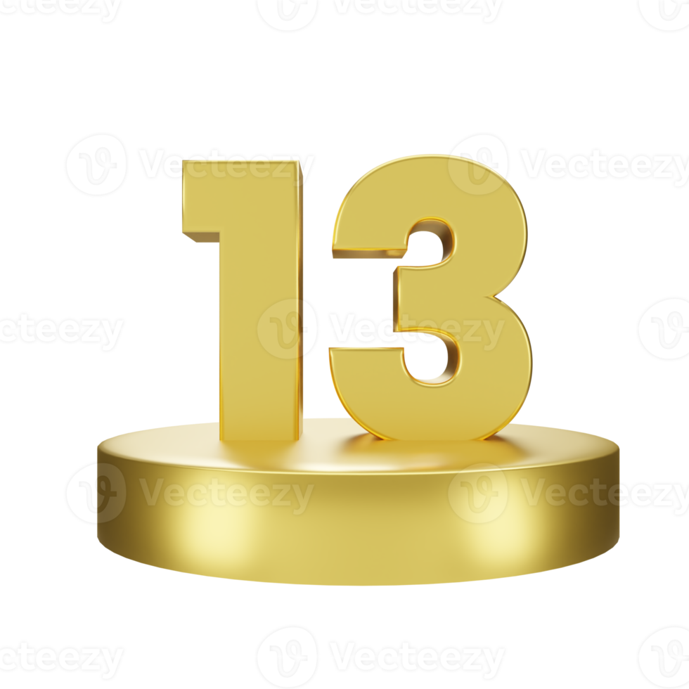 number 13 on the golden podium png