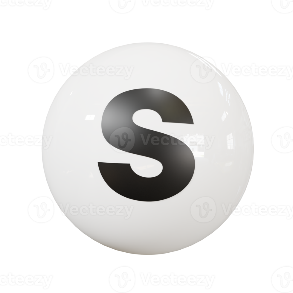 Ball letter s png