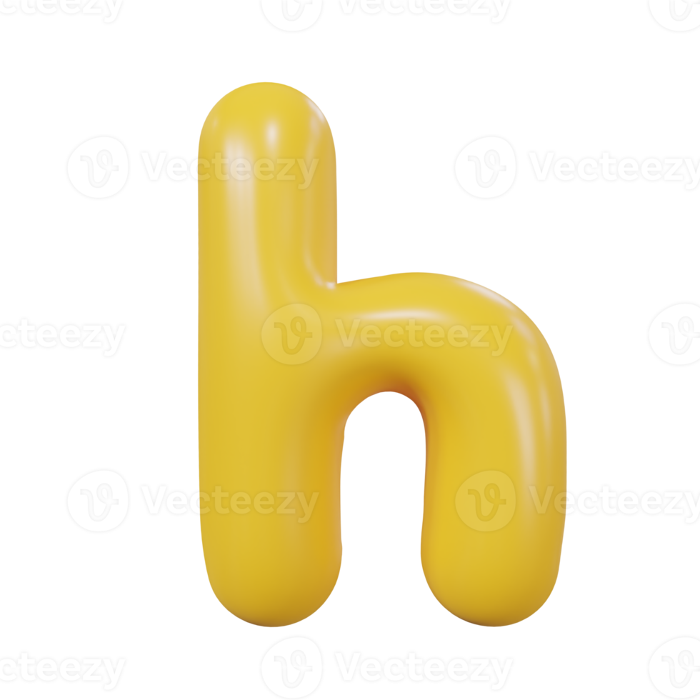 Letter h glossy color png