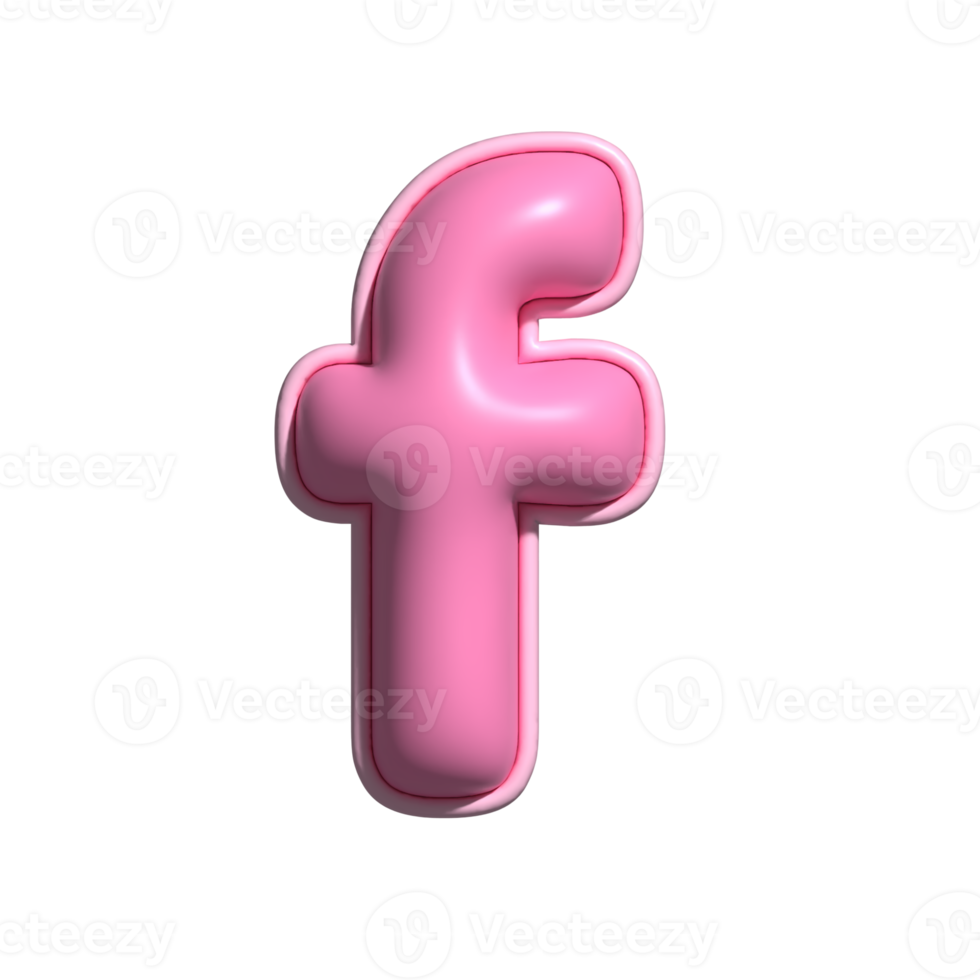 Letter f pink alphabet glossy png