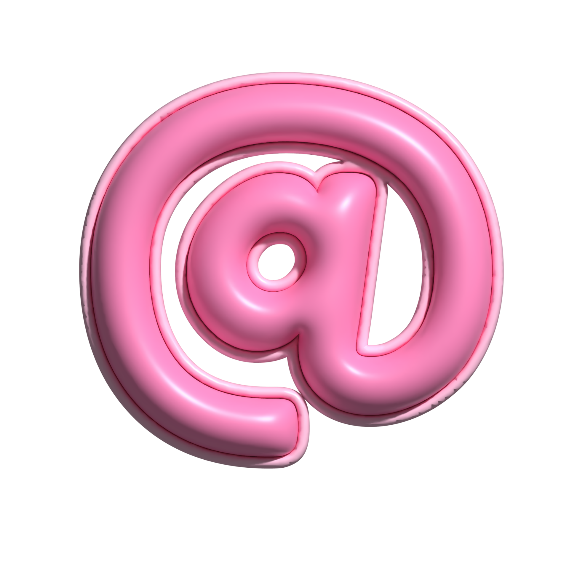 at symbol pink alphabet glossy 22282444 PNG