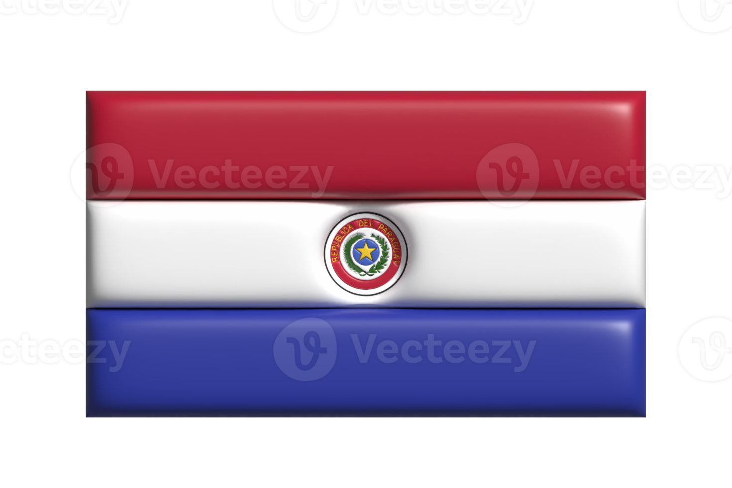 Paraguay Flagge. 3d machen png