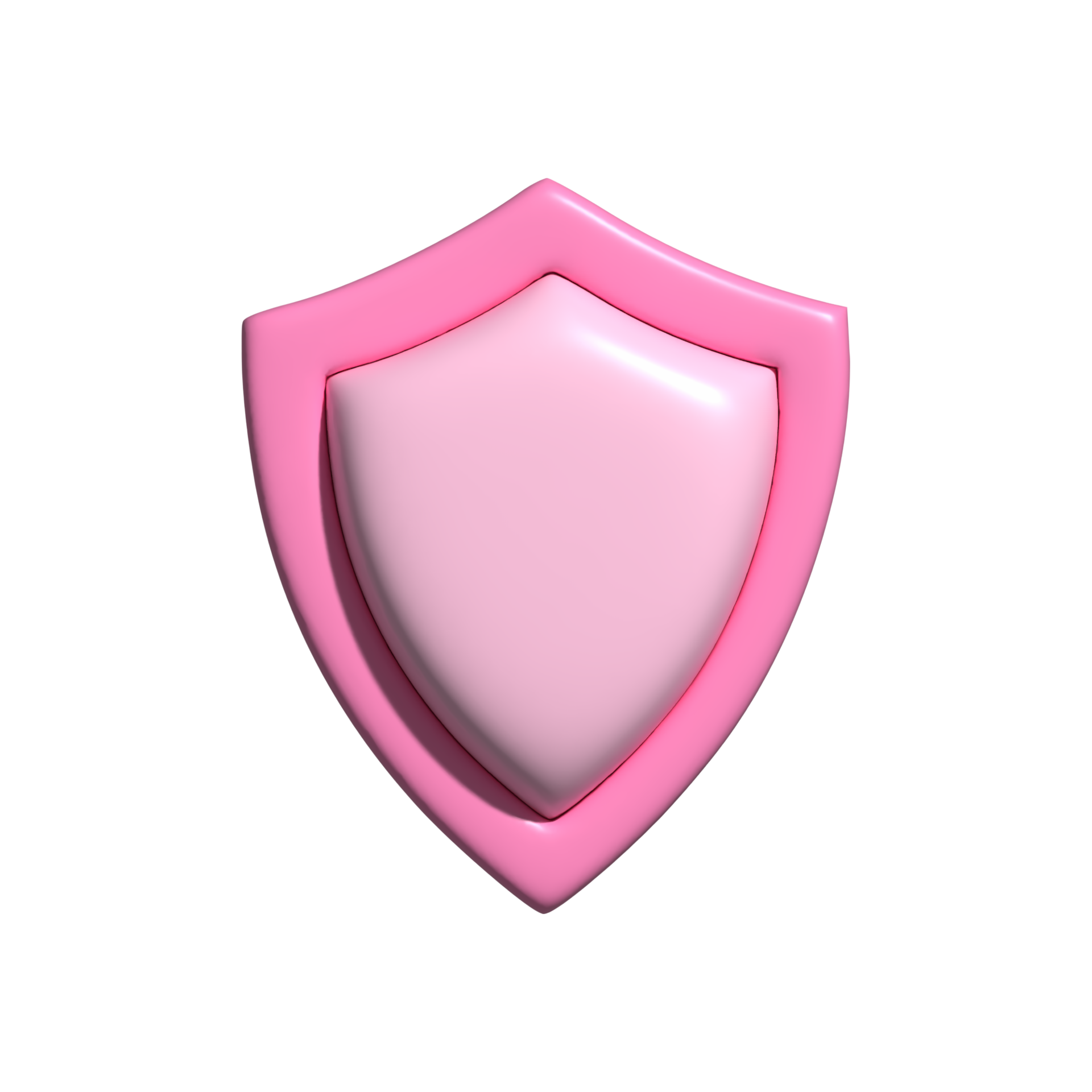 escudo ícone Rosa. 3d render 22282465 PNG