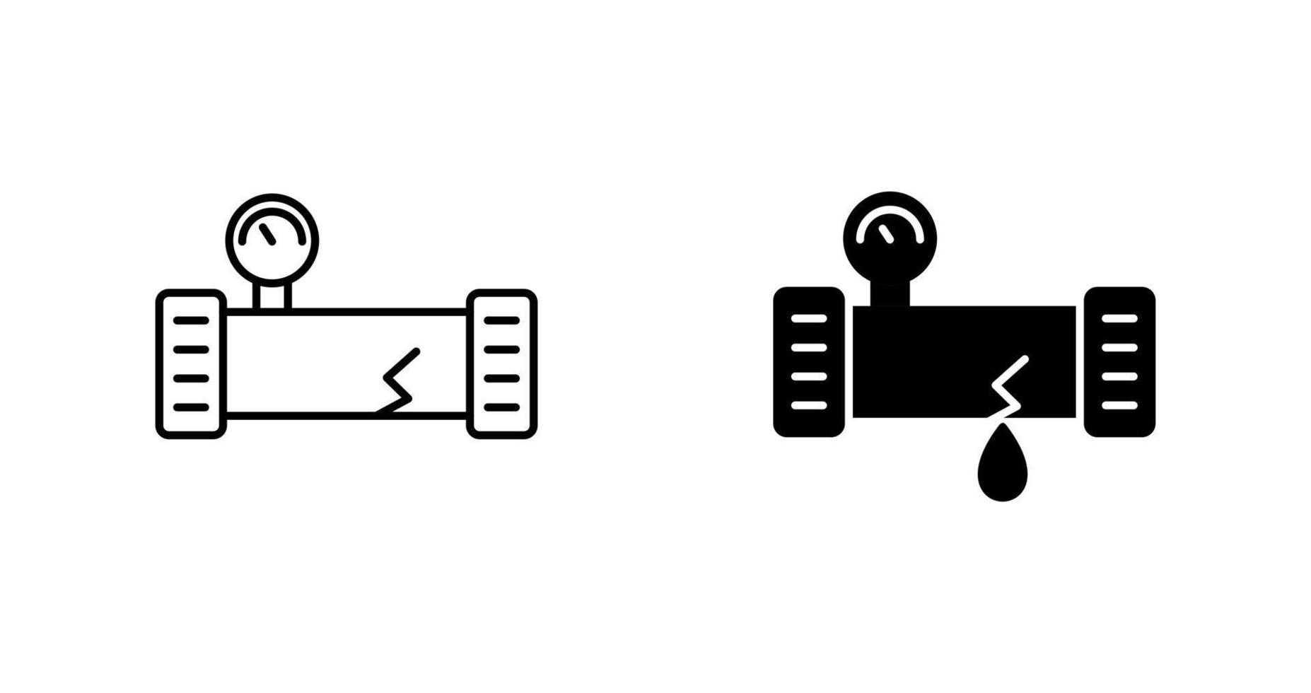 Broken Pipe Vector Icon