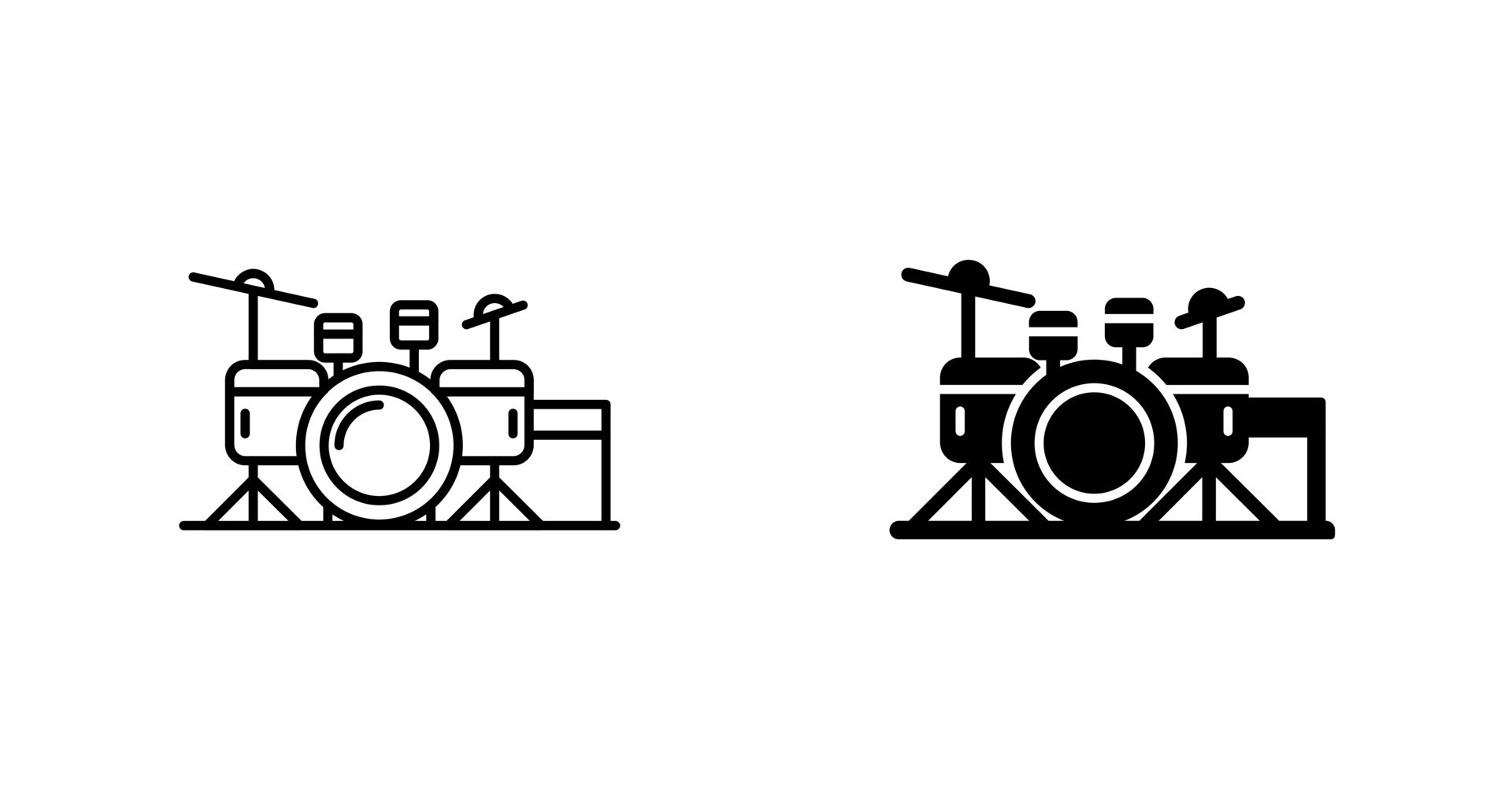 Drum Set Vector Icon 22282642 Vector Art at Vecteezy