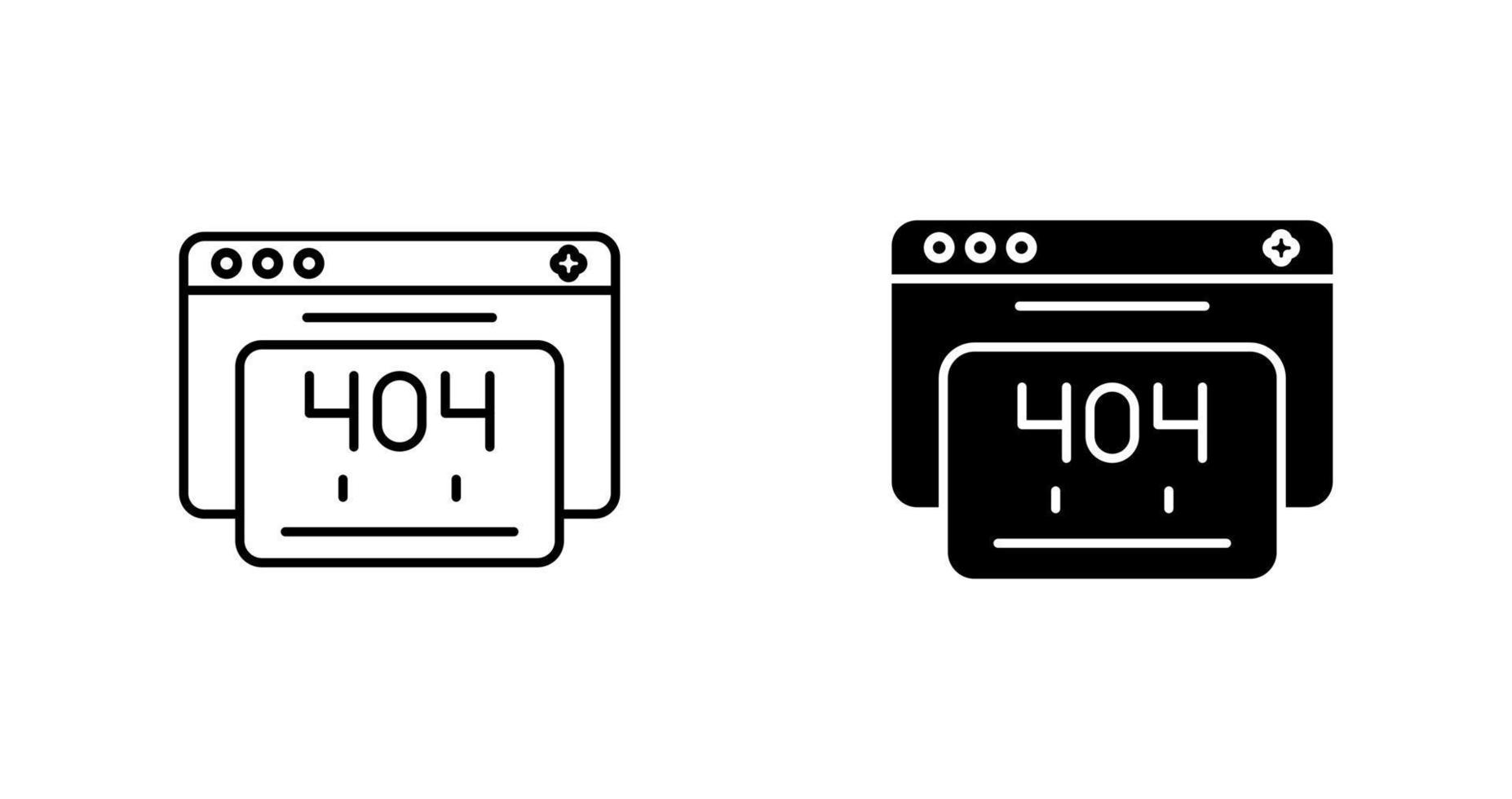 404 Error Vector Icon