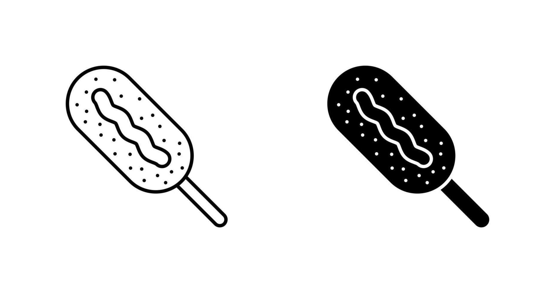 icono de vector de corndog