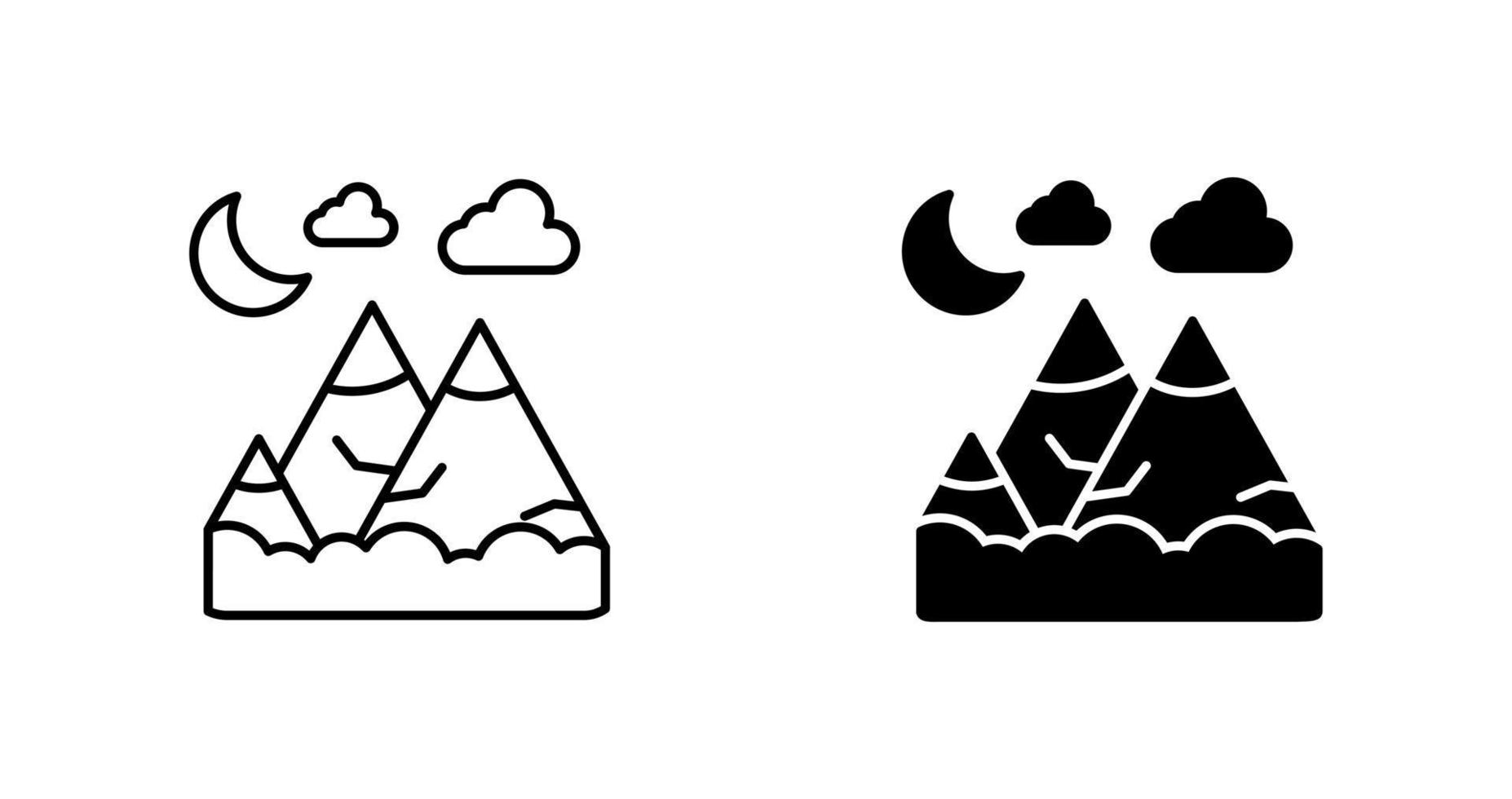 Mountains Vector Icon