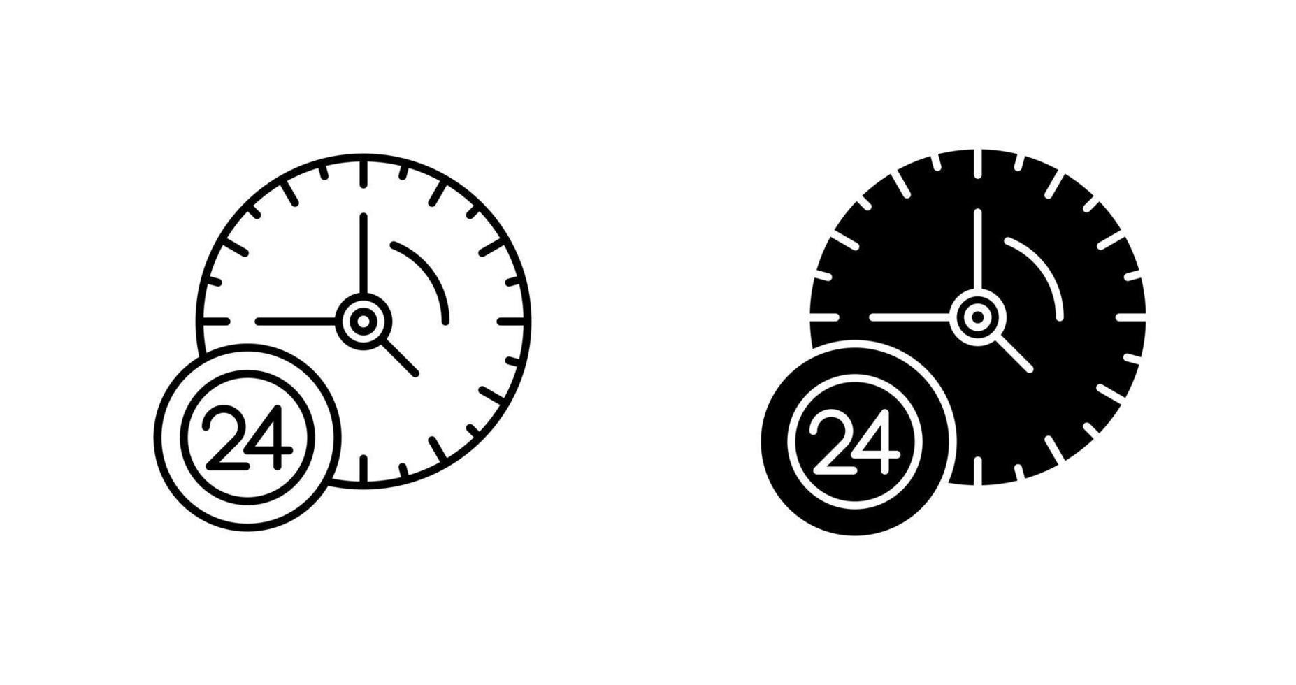 24 Hour Service Vector Icon