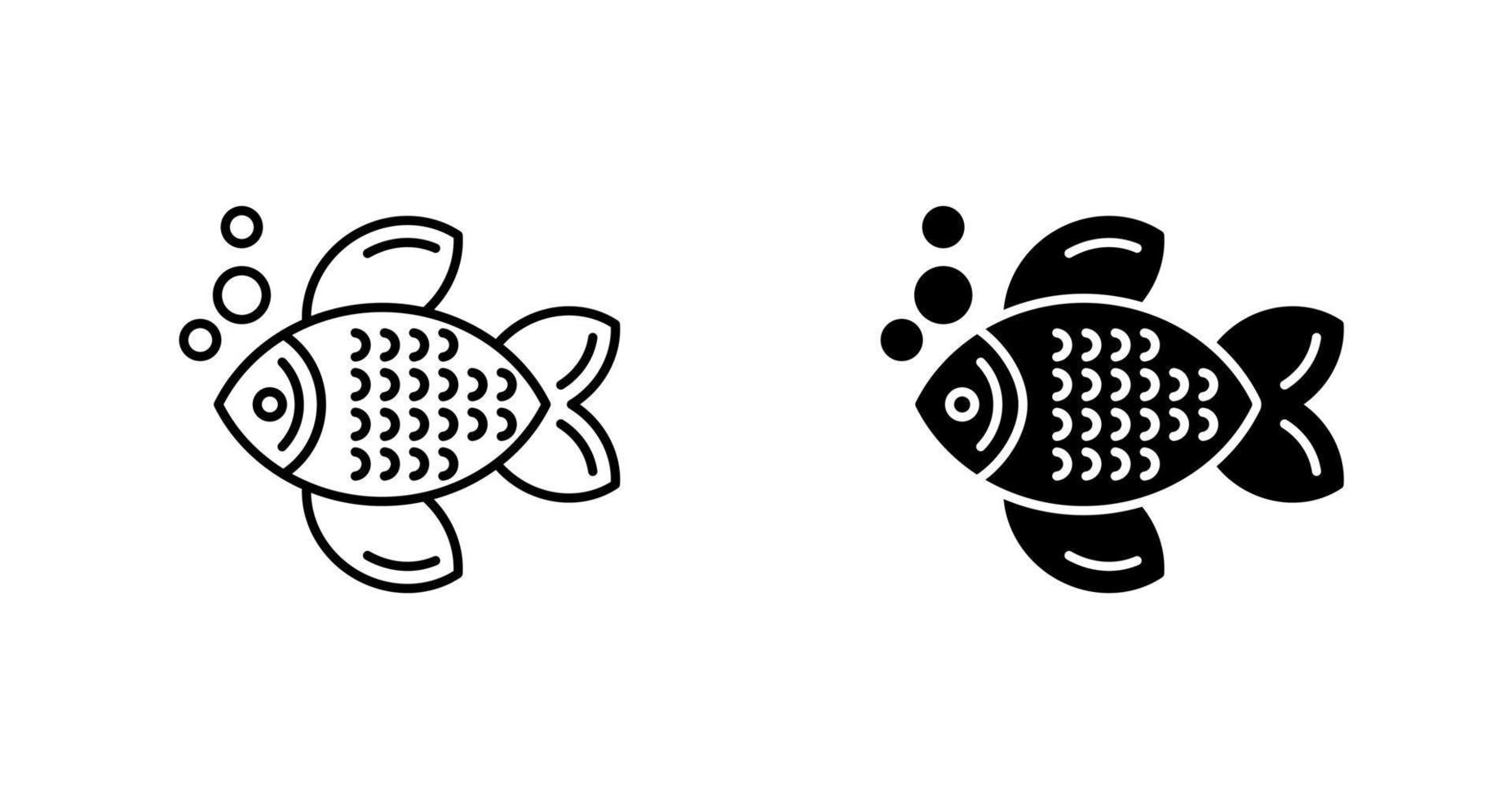 icono de vector de pescado