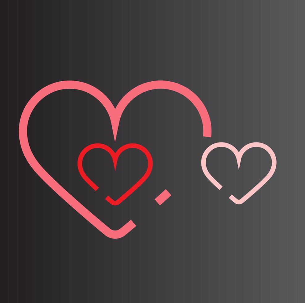 Background black icon heart monther's day. vector