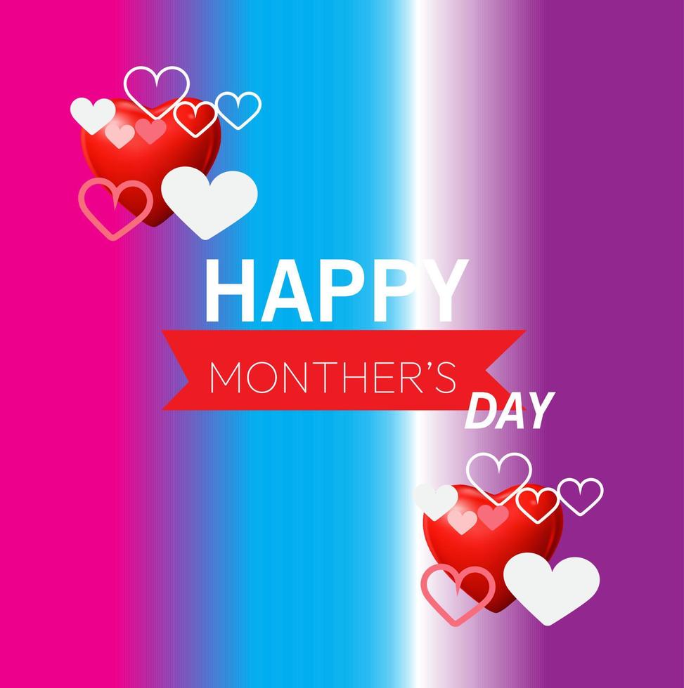 Happy monther's day day card and heart.For banner monther's day,banner,etc. vector