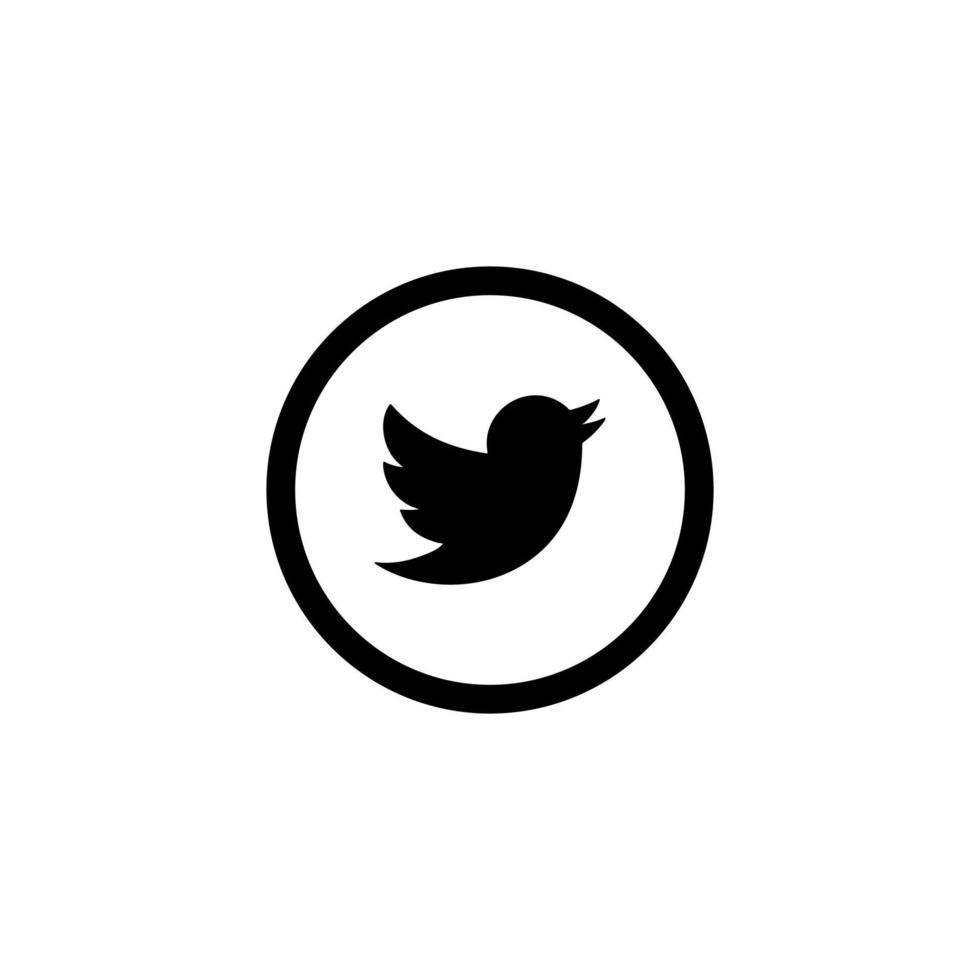 single twitter icon. twitter icon graphic design. twitter icon vector. social media icon vector