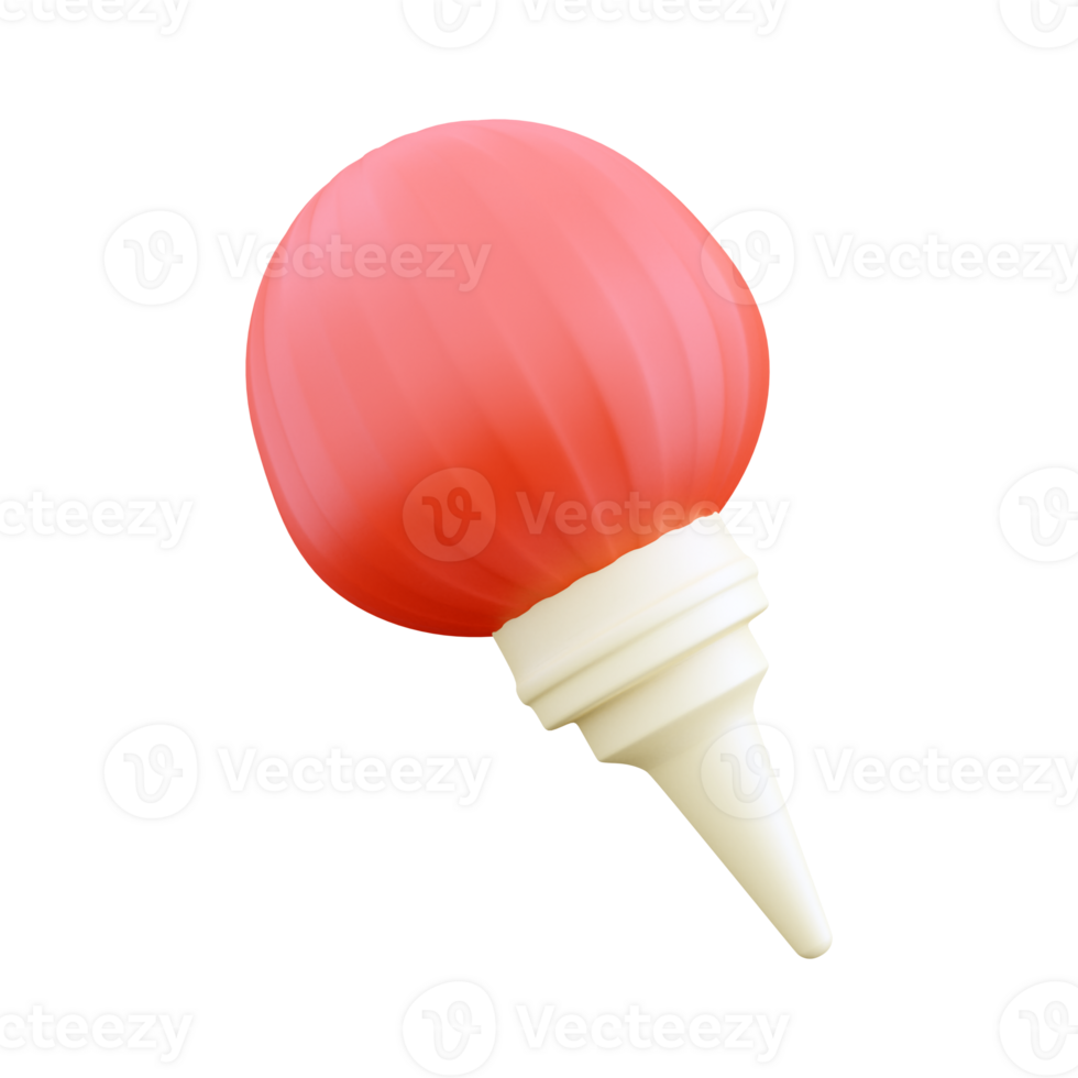 3d render circle ice cream on white background. 3d render pink ice cream. 3d rendering oink ice cream illustration. png